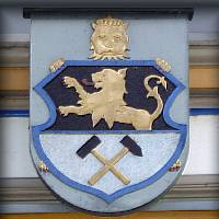 Foto : Wappen, ber der Eingangstr des ehemaligen Rathauses